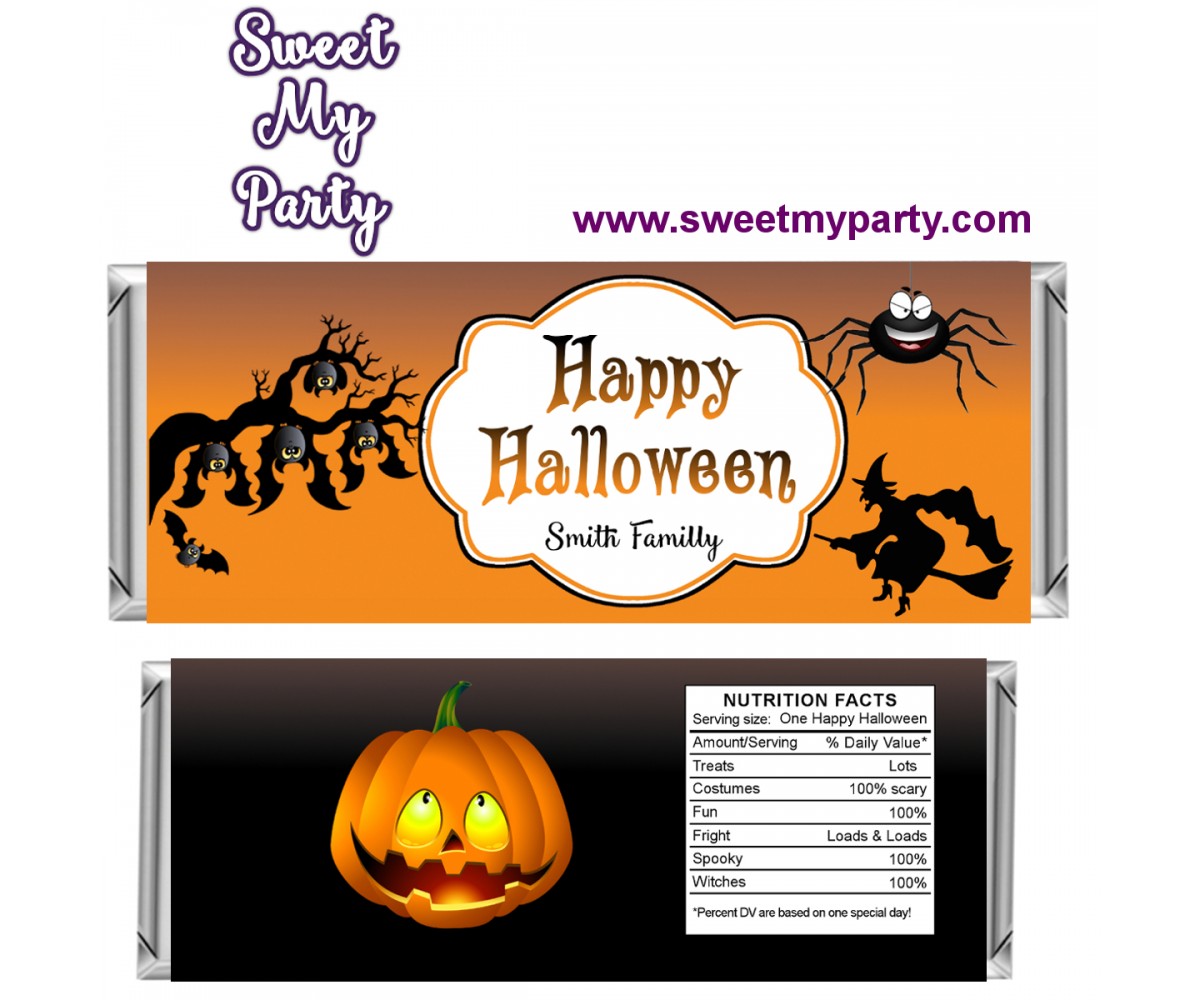 Halloween Candy Bar Wrappers, design 05